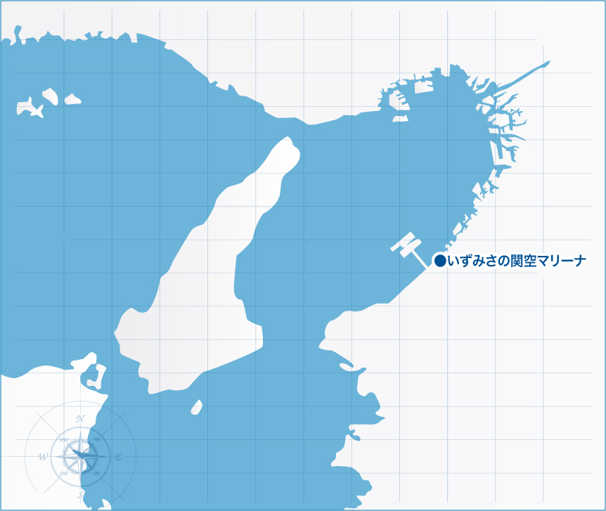 いずみさの関空マリーナから行く、おすすめクルージングコースマップ